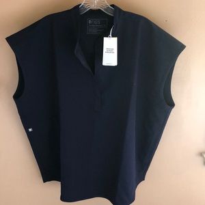 Figs - Rafaela Scrub Top Navy